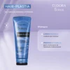 Kit Essencial Hair-Plastia: Hidratação Profunda + Proteção em Cetim Azul Royal